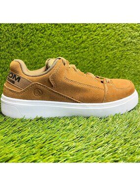 Volcom Evolve Mens Size 7 Brown White Suede Composite Toe Safety Work‎ Shoes